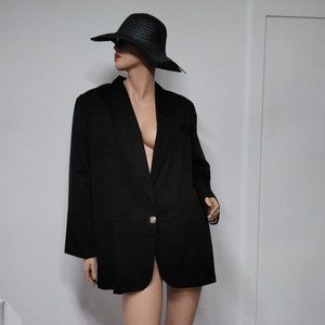 Vintage Empire Women Blazer Black Plus Size XXL front pockets long sleeve USA